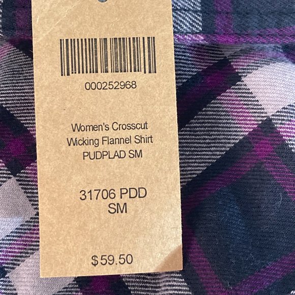 Women's Duluth Trading Company Small Flannel NWT Purple Plaid - Picture 4 of 9